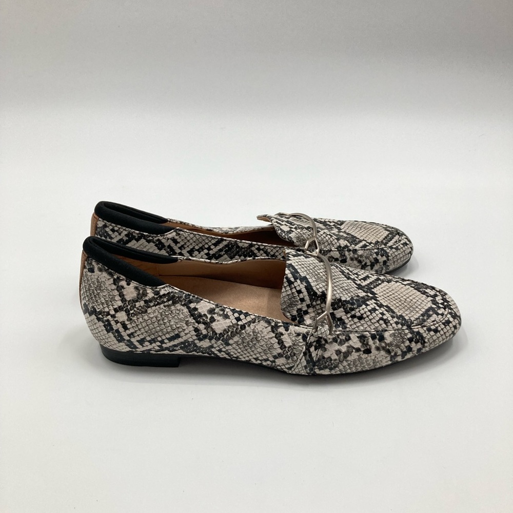 Dr. Scholl's Black and White Snake Print Loafers - Picture 5 of 11